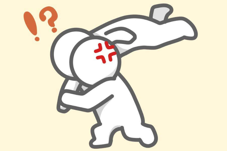 相手が許せずに怒って投げ飛ばすイメージ